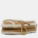 Dior Brown Shearling Saddle Bag