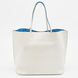 Dior White Cannage Perforated Leather Dioriva Tote
