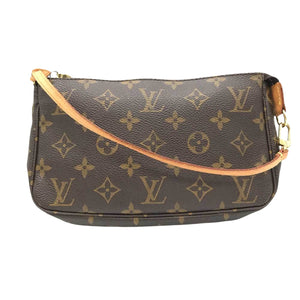Louis Vuitton Pochette Accessoire  Canvas Clutch Bag