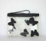 BOTTEGA VENETA Women's clear Wristlet Clutch Bag Butterfly