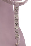 Chanel Purple Studded Suede Sandals SZ 42