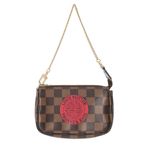 Louis Vuitton Mini Pochette Accessoires  Canvas Clutch Bag
