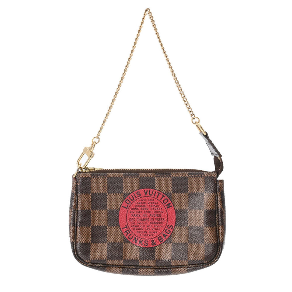 Louis Vuitton Mini Pochette Accessoires  Canvas Clutch Bag