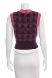 Chanel Pink Knit Cropped Vest SZ 36