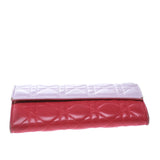 Dior Two Tone Pink Cannage Leather Lady Dior Rendez-Vous Wallet..