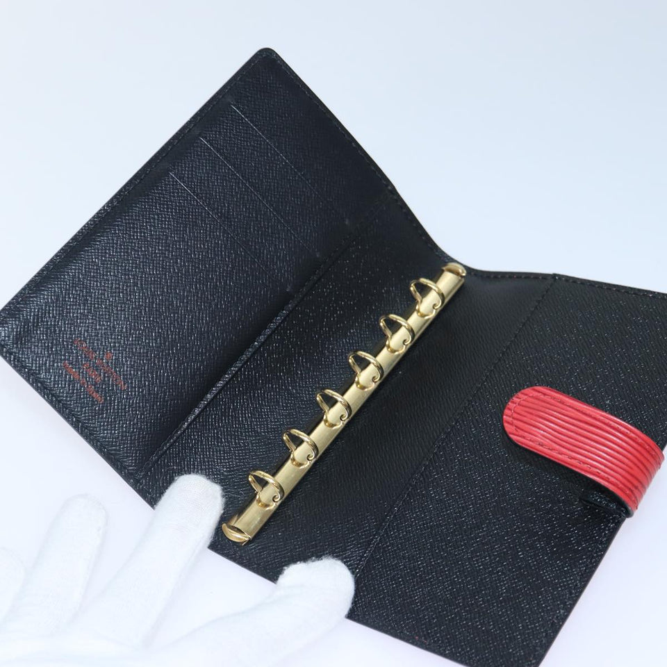 LOUIS VUITTON Epi Agenda PM Day Planner Cover Red R20057 LV Auth 78107