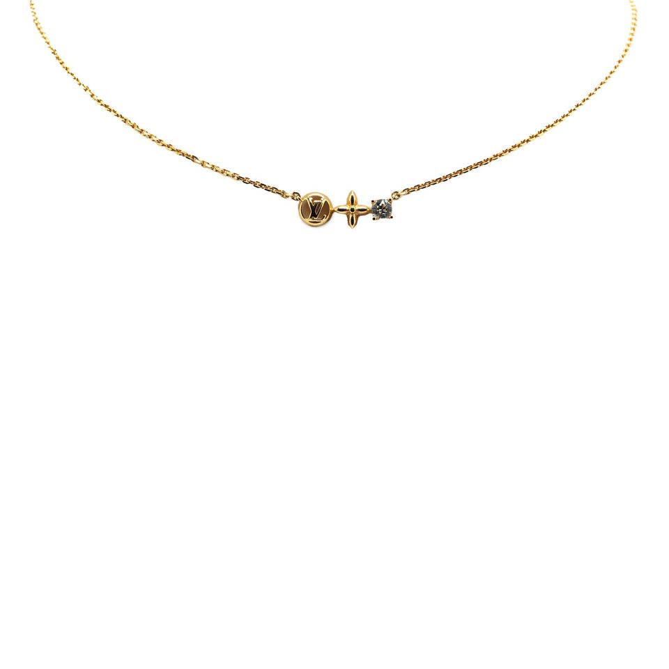 Gold Louis Vuitton Gold Plated Petit Louis Necklace