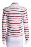 Chanel Red, White and Blue Cashmere Cardigan SZ 34