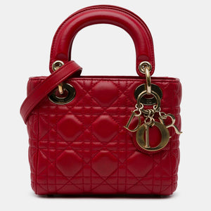 Mini Lambskin Cannage Lady Dior