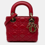 Mini Lambskin Cannage Lady Dior