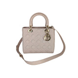 Christian Dior Powder Pink Cannage Lambskin Medium Lady Dior