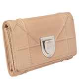 Dior Beige Leather Diorama Trifold Wallet..