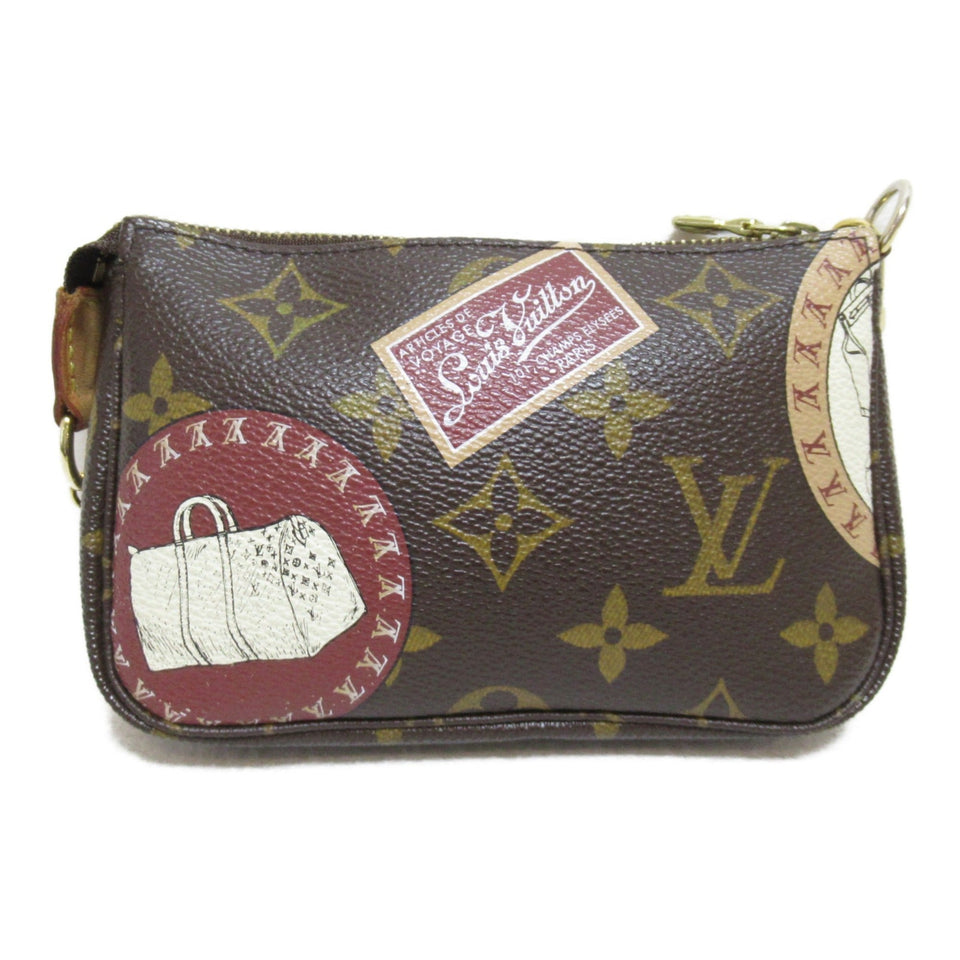 Louis Vuitton Mini Pochette Accessoires  Canvas Clutch Bag