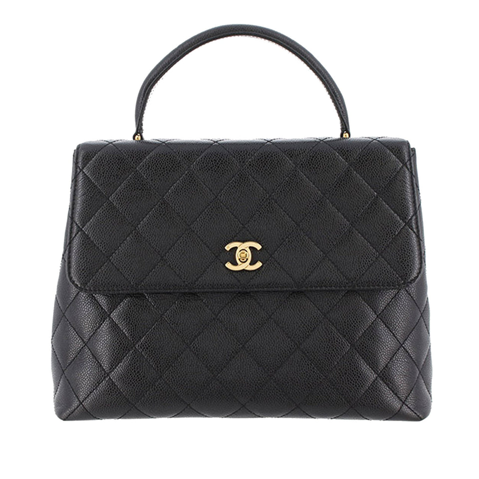 Chanel Kelly Bag Black Caviar Gold