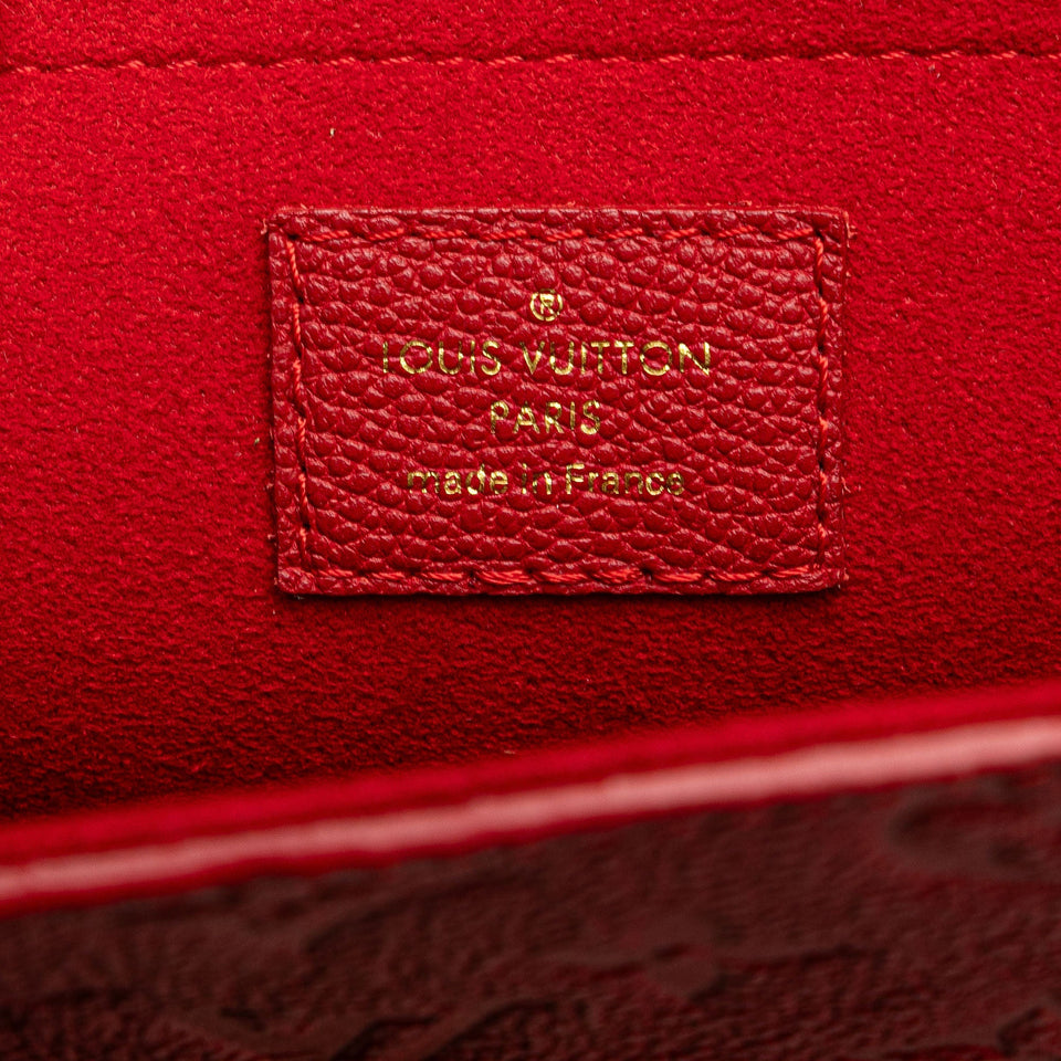Red Louis Vuitton Monogram Empreinte Saint Sulpice BB Crossbody Bag