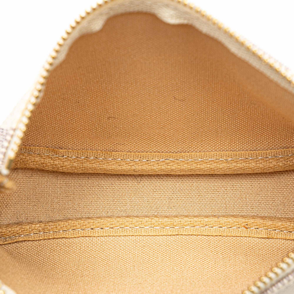 White Louis Vuitton Damier Azur Mini Pochette Accessoires Handbag