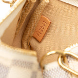 White Louis Vuitton Damier Azur Mini Pochette Accessoires Handbag