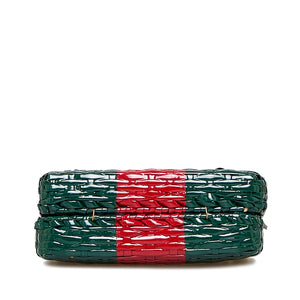 Gucci GG Marmont Wicker Green Rattan Gold