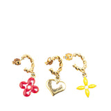 Gold Louis Vuitton Monogram Boucle Doreille Sweet Stud Earrings