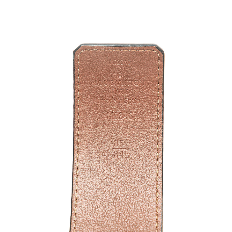 Black Louis Vuitton Monogram Illusion LV Pyramide Reversible Belt