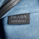 Gray Prada Glace Calf Etiquette Tote Bag