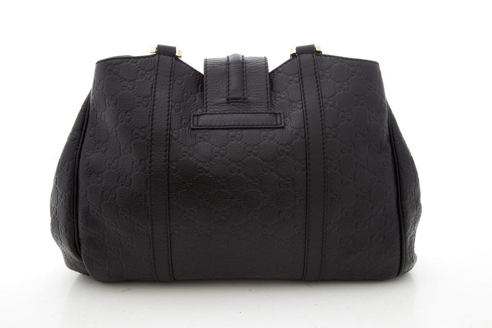 Gucci Black Web Hobo Guccissima Leather Handbag