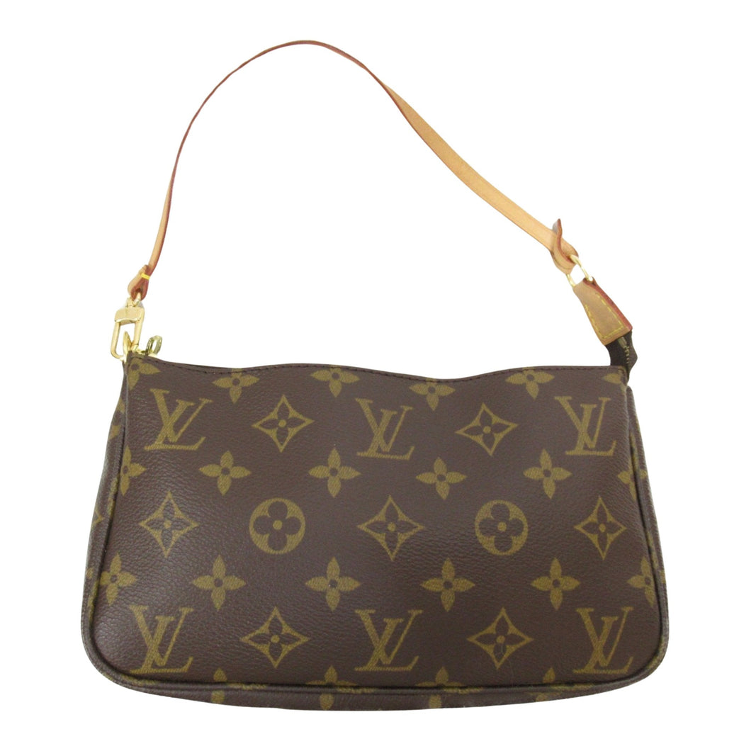 Louis Vuitton Pochette Accessoire  Canvas Clutch Bag