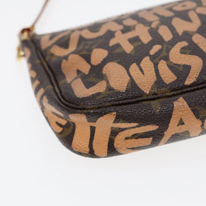 Louis Vuitton Pochette Accessoire  Canvas Clutch Bag