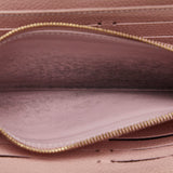 Louis Vuitton Damier Portefolio Clapton Long Wallet N64447 Magnolia Pink Brown PVC Leather  LOUIS VUITTON