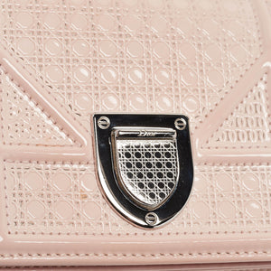 Dior Pink Micro Cannage Patent Leather Baby Diorama Chain Bag..