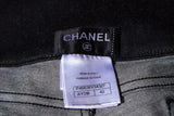 Chanel Grey Tweed Waistband Jeans SZ 42