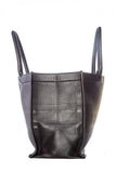 Christian Dior Black Leather Embossed Logo Tote