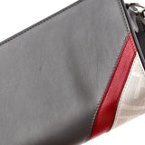 Clutch with Strap Zucca Coated Canvas and Leather