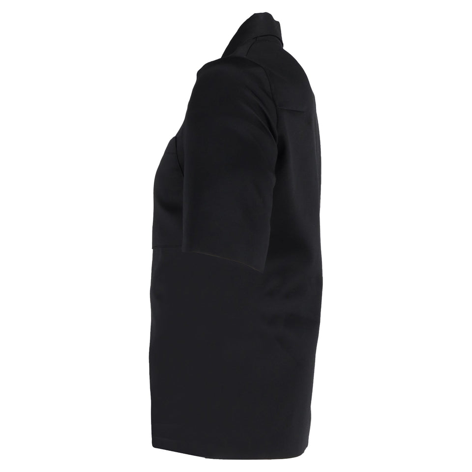 Dior Zip Front Shirt in Black Cotton