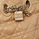 Dior Beige Cannage Leather Chri Chri Chain Tote..