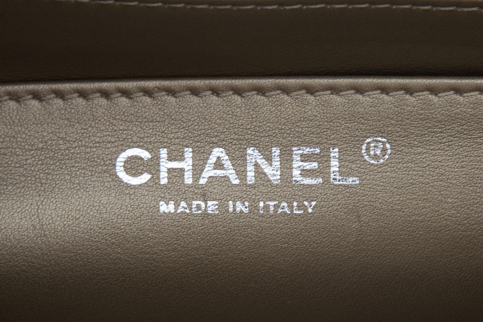 Chanel Gold & Gray Python 2012 Handbag