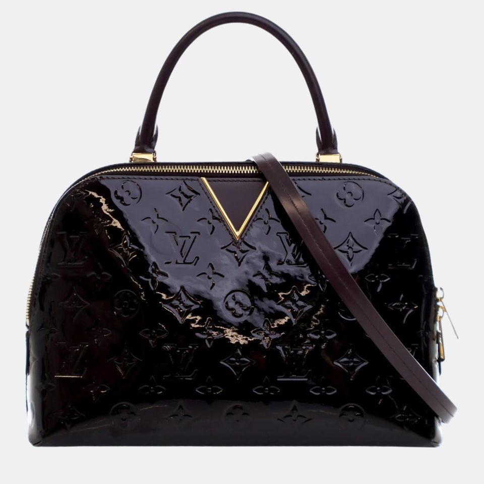 Chanel Purple Monogram Vernis Leather Melrose Shoulder Bag