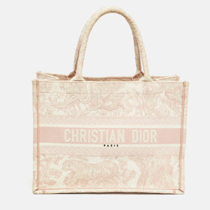 Dior Pink Embroidery Canvas Medium Book Tote..