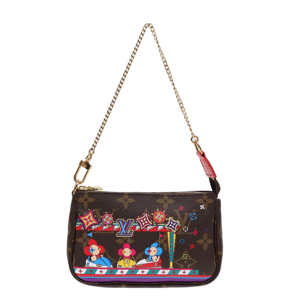 Louis Vuitton Mini Pochette Accessoires  Canvas Clutch Bag