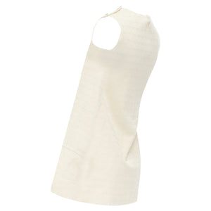 Christian Dior Kids Cotton Blend Cannage Topstitch Dress