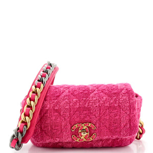 CHANEL 19 Belt Bag Quilted Tweed
