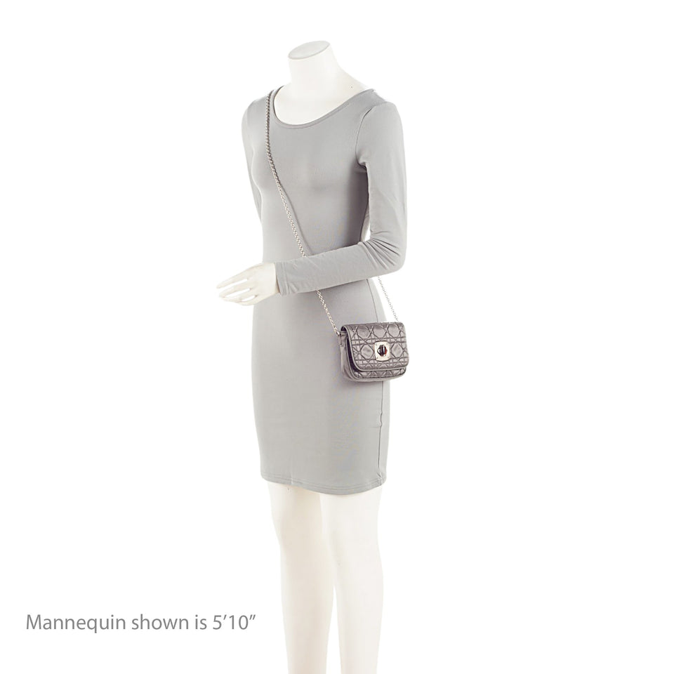 Dior Metallic Cannage Nylon Charming Lock Crossbody