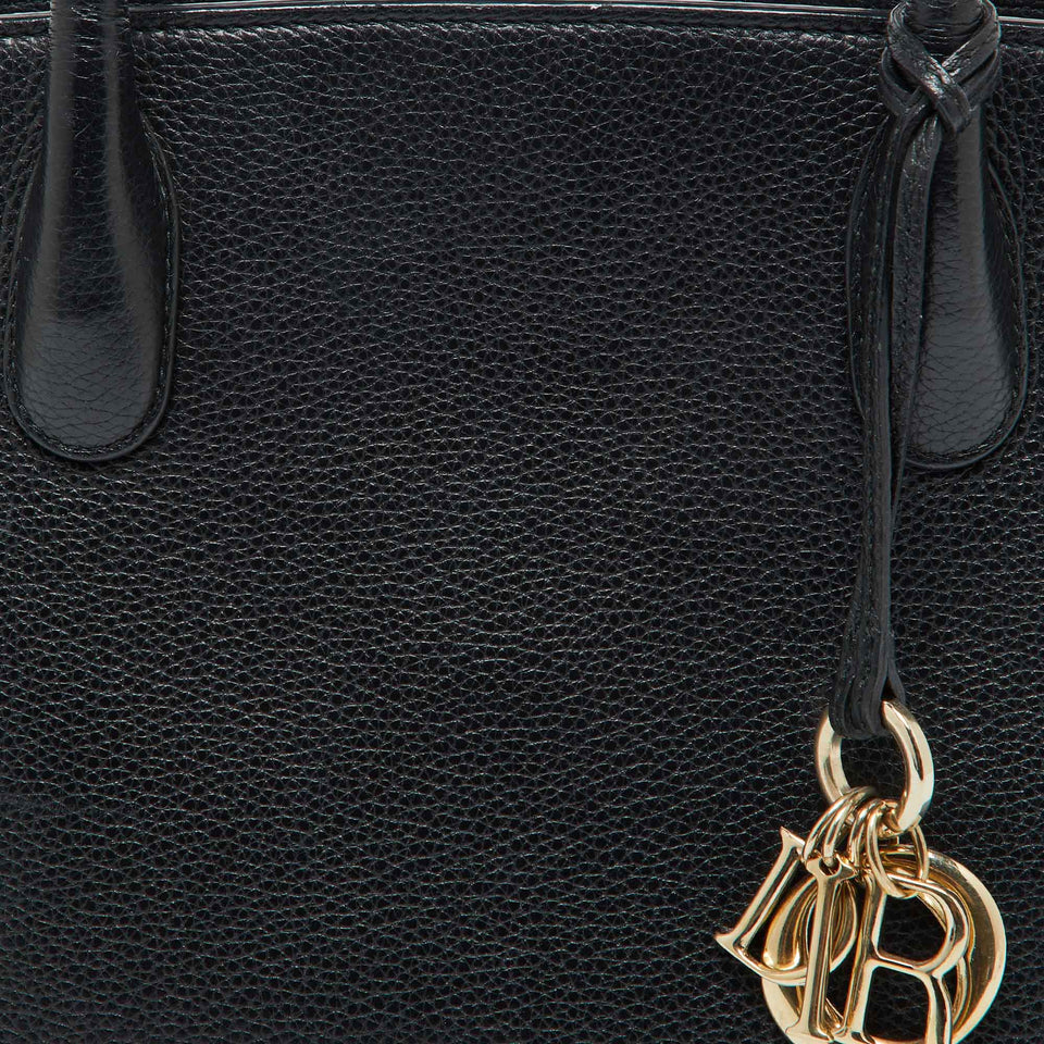 Dior Black Leather Open Bar Tote