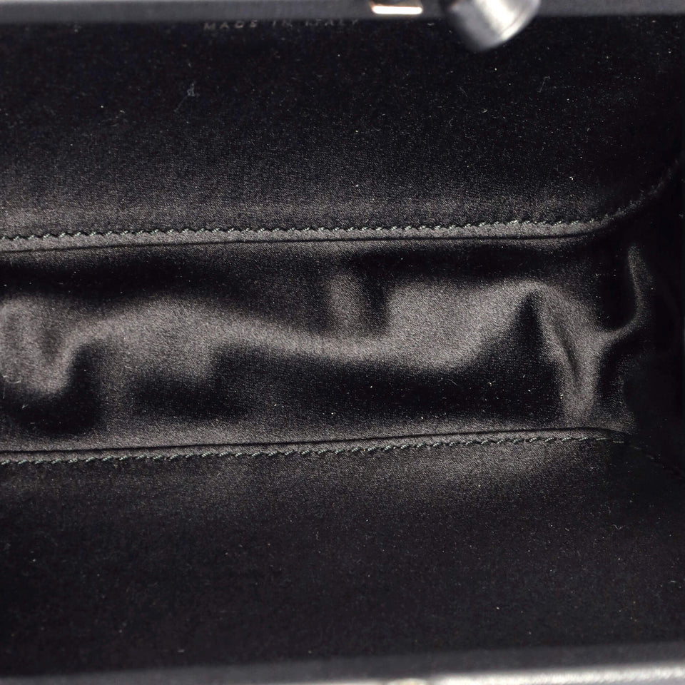 Box Knot Clutch Intrecciato Satin Small