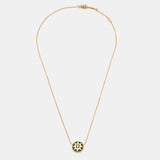 Dior Rose Des Vents Malachite Diamond 18K Yellow Gold Necklace