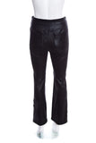 Chanel Black Sparkle Stretch Lambskin Pants SZ 38
