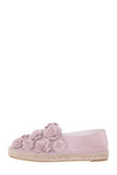Chanel Blush Camellia Detail Espadrille SZ 41