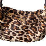 Prada Leopard Hobo Handbag