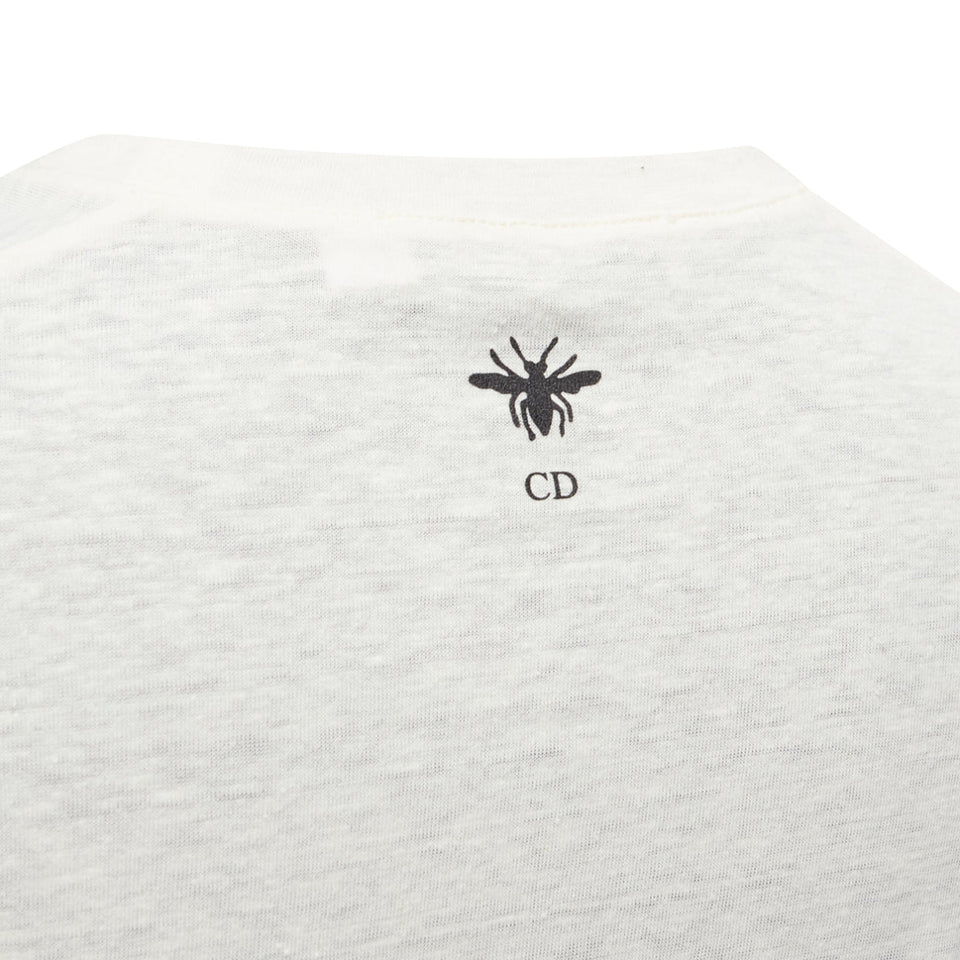 Christian Dior Cotton Linen Brutal Journey Of The Heart Crew Tshirt