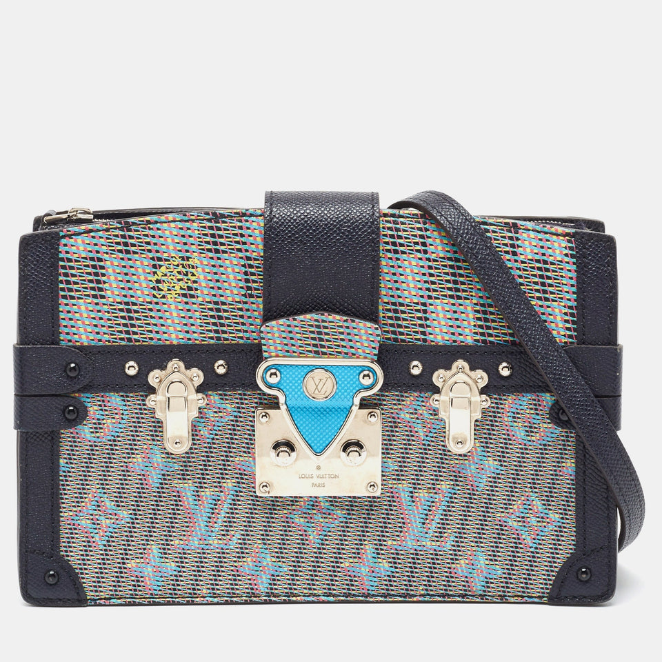 Louis Vuitton Damier Monogram Canvas Lv Pop Trunk Clutch Bag